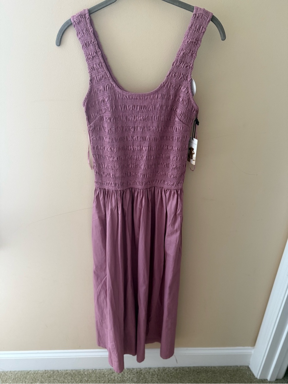 Sincerely Jules smocked purple Maxi purple size Small NWT